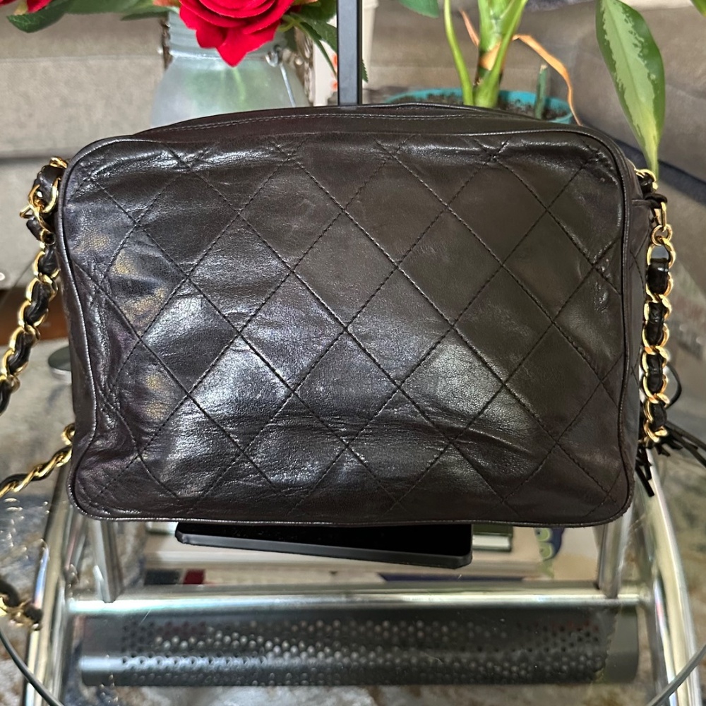 Brown Lambskin Chanel Camera Bag Crossbody - Picture 9 of 17